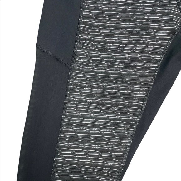 90 Degree By Reflex Gray & Black With Mesh Side Panels Leggings Small Gym - Picture 4 of 10